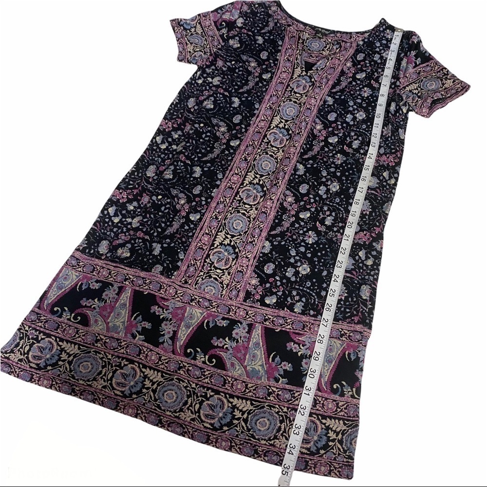 Lucky brand patterned floral shift dress size small boho - Picture 10 of 10